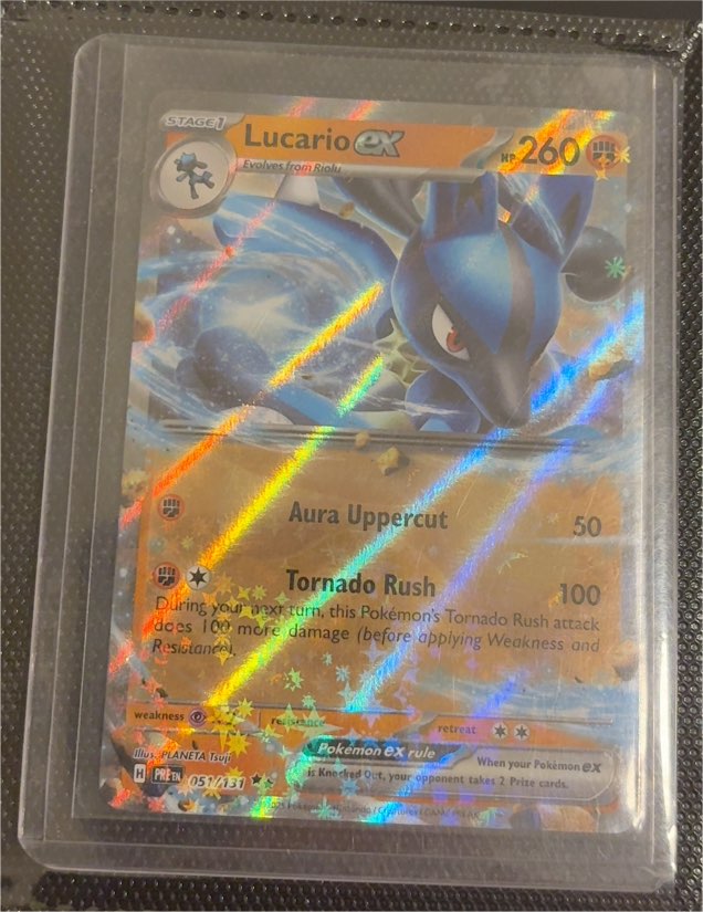 2016 Pokémon Prismatic Evolutions #051 Lucario ex — front
