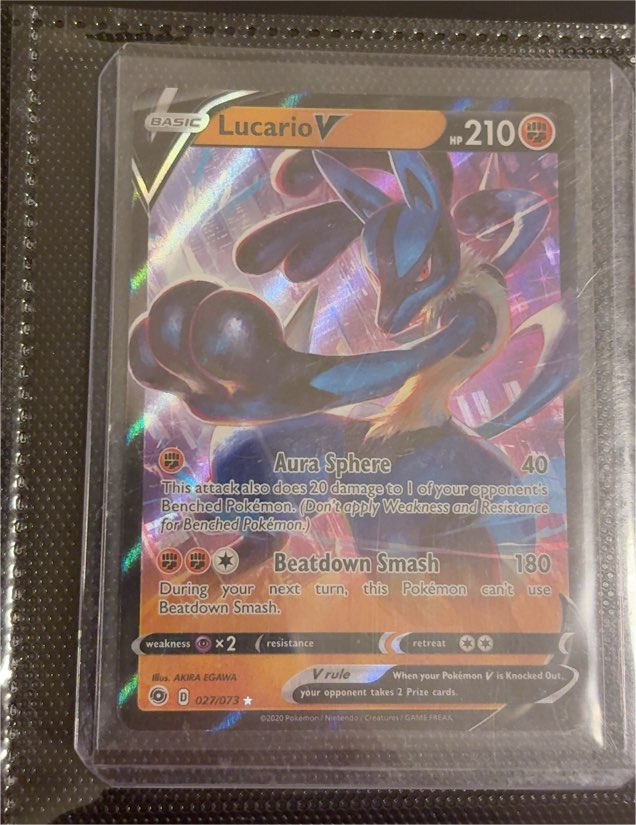 2020 Pokémon Champion's Path #027 Lucario V — front
