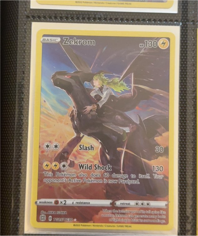 2022 Pokémon Brilliant Stars Trainer Gallery #TG05 Zekrom — front