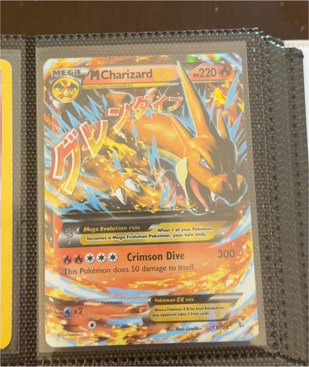 2014 Pokémon XY Flashfire #13 Mega Charizard EX — front