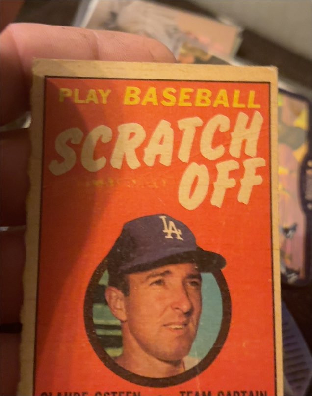 1970 Topps Scratch-Offs (White) #15 Claude Osteen — front