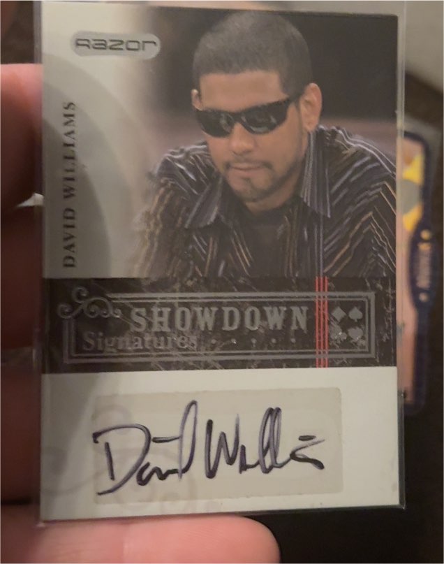 2006 Razor Poker Showdown Signatures #A-7 David Williams — front