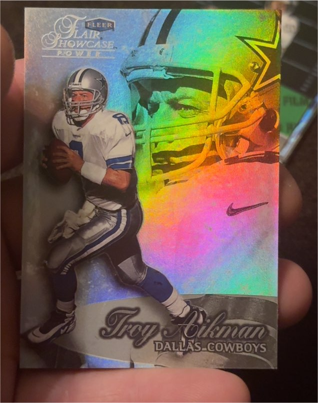 1999 Fleer Flair Showcase Power #1 Troy Aikman — front
