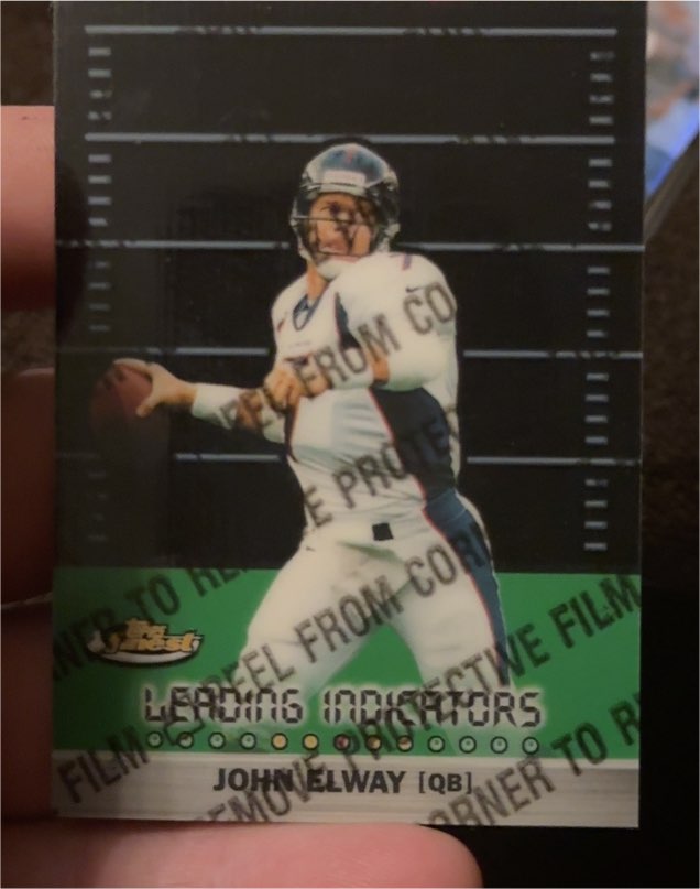 1999 Topps Finest Leading Indicators #L6 John Elway — front