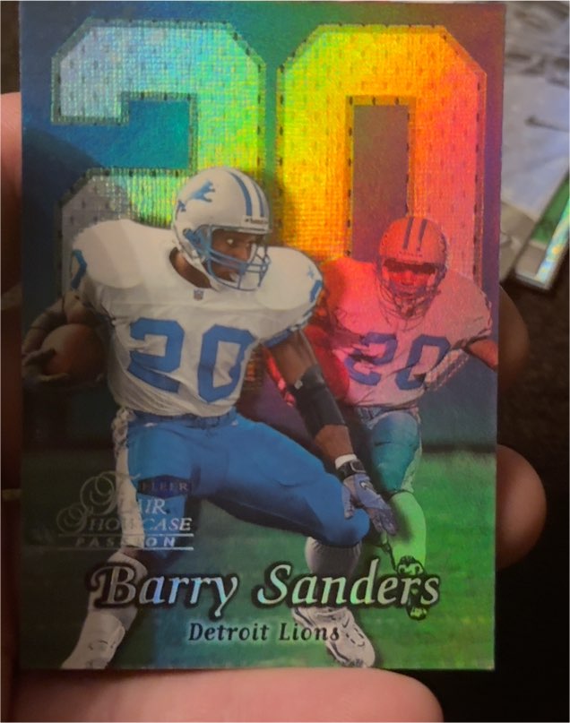1999 Fleer Flair Showcase Passion #85 Barry Sanders — front