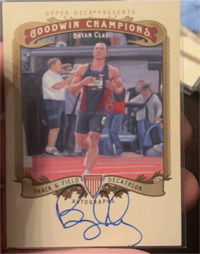 2012 Upper Deck Goodwin Champions #A-BC Bryan Clay — front