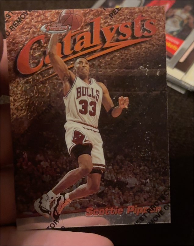 1997-98 Topps Finest #1 Scottie Pippen — front
