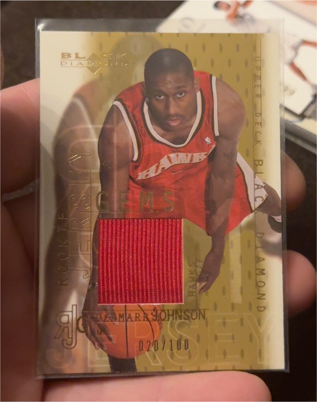 2000 Upper Deck Black Diamond Rookie Jersey Gems Jameer Nelson — front