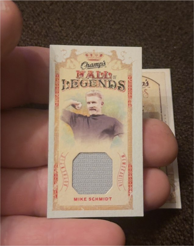2009 Upper Deck Champ's Hall of Legends Memorabilia #HL-MS Mike Schmidt — front