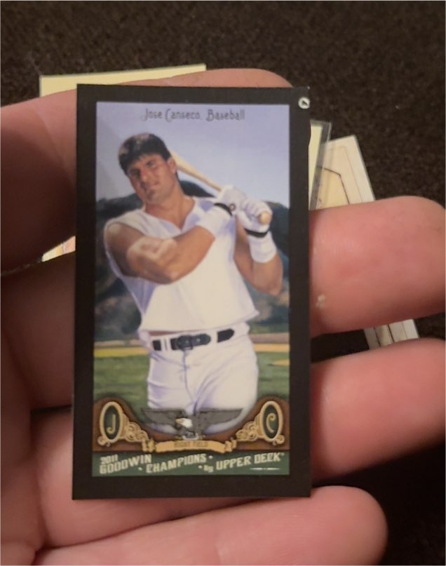 2011 Upper Deck Goodwin Champions Mini Black #0 Jose Canseco — front