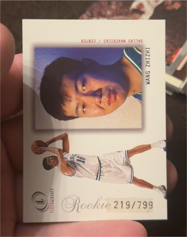 2000-01 Fleer Legacy #115 Wang Zhizhi Rookie — front