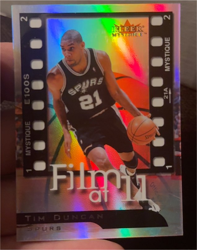 2000-01 Fleer Mystique Film at 11 #5 Tim Duncan — front