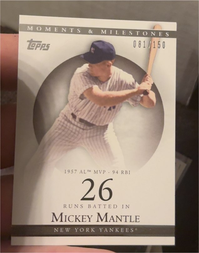 2007 Topps Moments & Milestones #26 Mickey Mantle — front