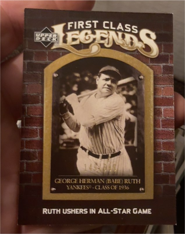 2006 Upper Deck First Class Legends #FCL-15 George Herman (Babe) Ruth — front