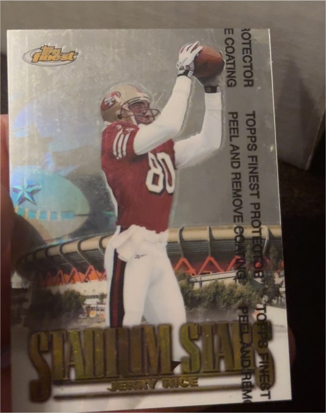 1998 Finest Stadium Stars #SS7 Jerry Rice — front