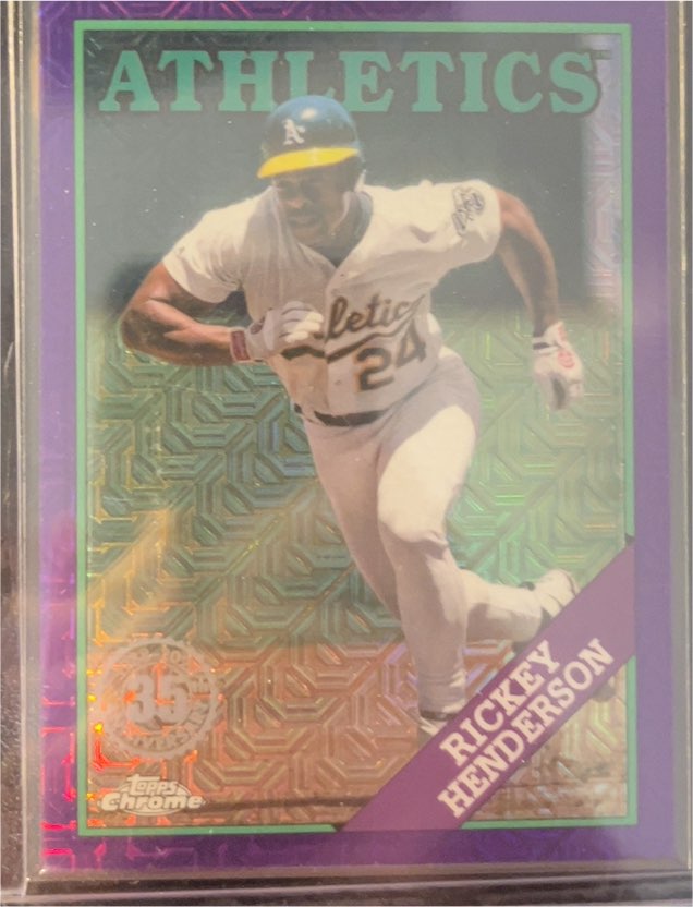 2023 Topps Chrome 1988 35th Anniversary Mojo #T88C-8 Rickey Henderson — front