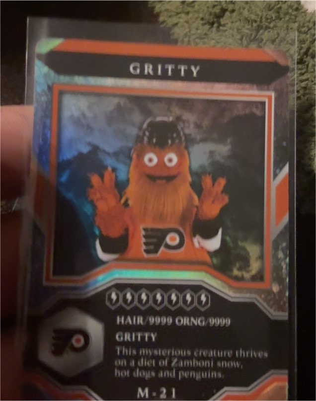 2021-22 Upper Deck MVP Mascot Gaming Cards #M-21 Gritty — front
