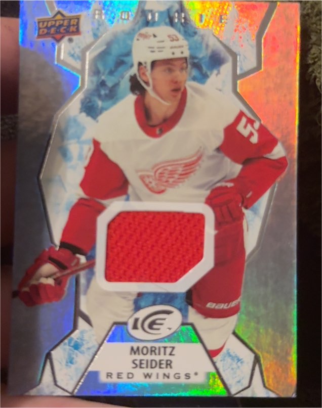 2021-22 Upper Deck Ice #148 Moritz Seider Rookie Jersey — front