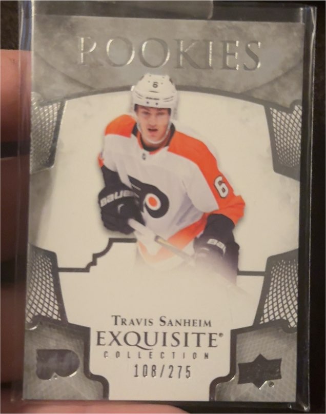 2017-18 Upper Deck Exquisite Collection Rookies #108 Travis Sanheim — front