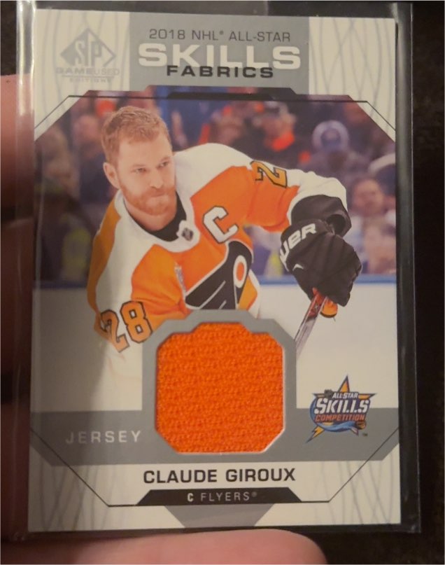 2018-19 UD SP Game Used All-Star Skills Fabrics #AS-CC Claude Giroux — front