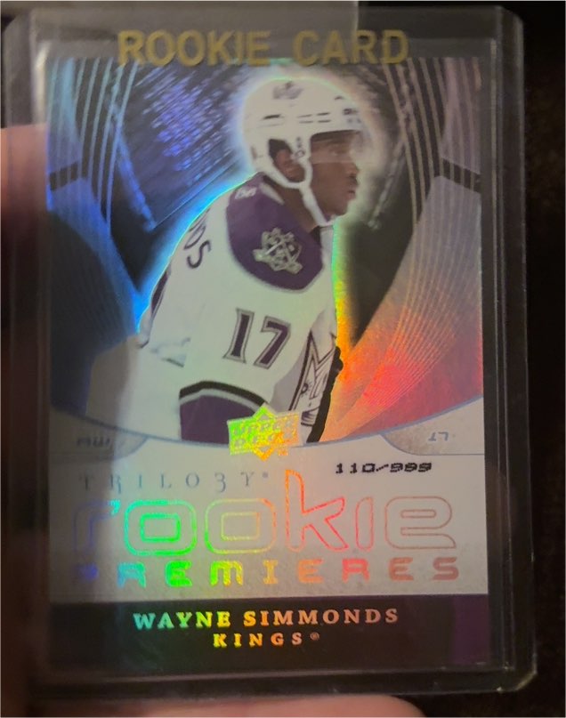 2008-09 Upper Deck Trilogy #110 Wayne Simmonds Rookie Premieres — front