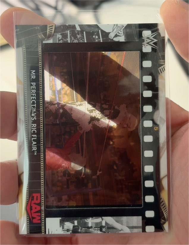 2021 Topps WWE Match Film Strip #FS-PR Mr. Perfect vs Ric Flair — front