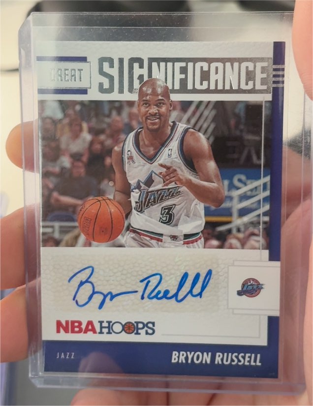 2021-22 Panini NBA Hoops Great SIGnificance #GS-BRS Bryon Russell — front