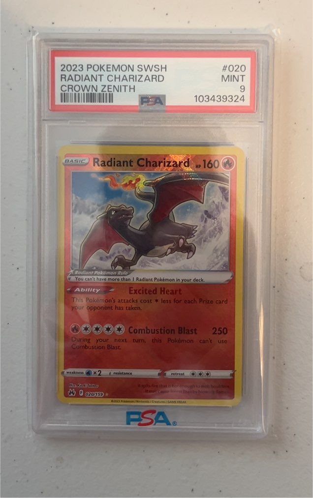 2023 Pokémon SWSH Radiant Charizard Crown Zenith #020 — front