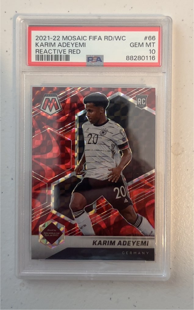 2021-22 Panini Mosaic FIFA Road to World Cup #66 Karim Adeyemi Reactive Red — front