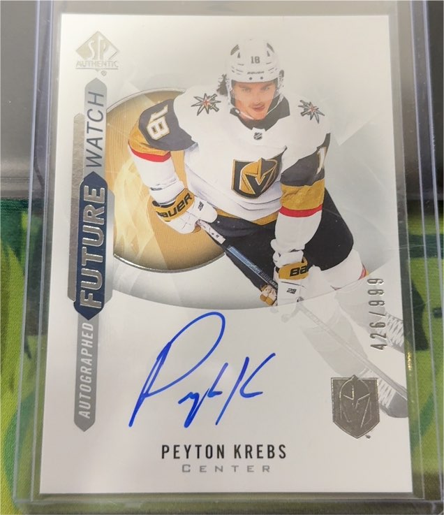 2020-21 SP Authentic #167 Peyton Krebs Future Watch Auto — front