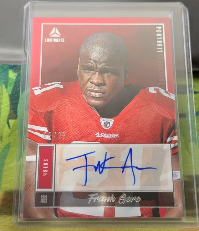 2022 Panini Luminance Portrait Signatures #PSI-FG Frank Gore — front