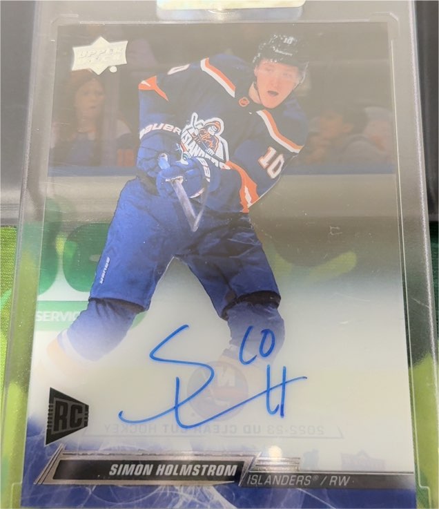 2022-23 Upper Deck Clear Cut #CCDS Simon Holmstrom — front