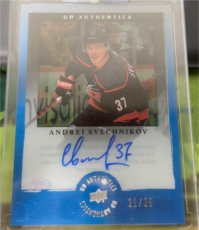 2023-24 Upper Deck Clear Cut #UDI-AS Andrei Svechnikov UD Authentics Auto /25 — front