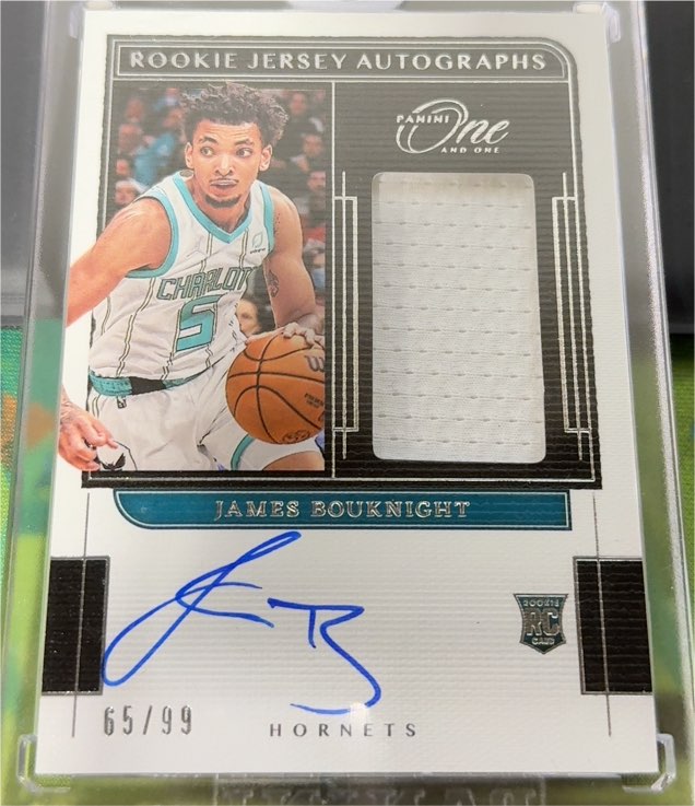 2021 Panini One and One Rookie Jersey Autographs #RJ-JBK James Bouknight — front