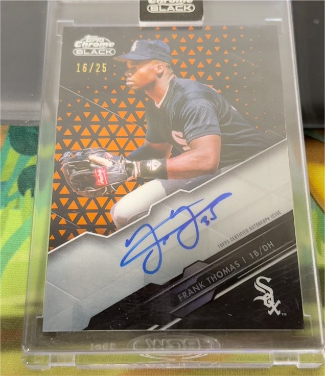 2020 Topps Chrome Black #16/25 Frank Thomas — front