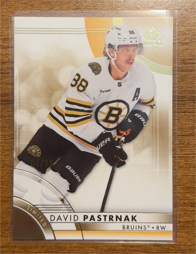 2023-24 Upper Deck SP Authentic #76 David Pastrnak — front