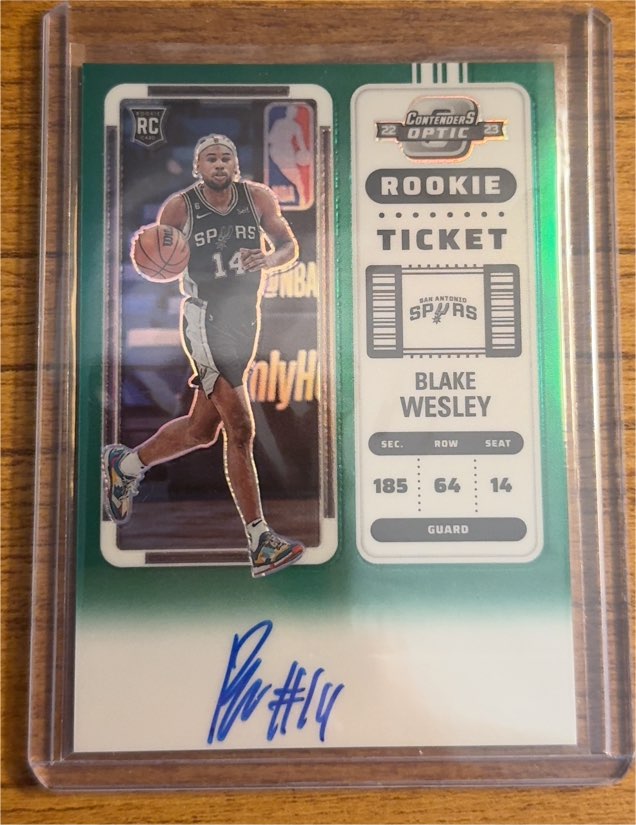 2022 Panini Contenders Optic #130 Blake Wesley Rookie Ticket — front
