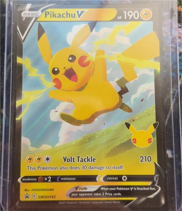 2021 Pokémon TCG SWSH143 Pikachu V — front