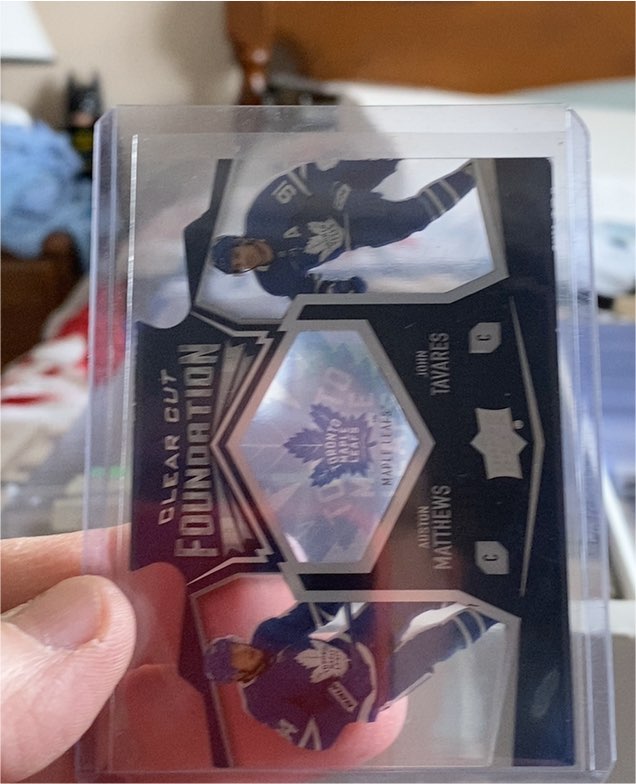 2021 Upper Deck Clear Cut Foundation #CCF-JTAM John Tavares / Auston Matthews — front