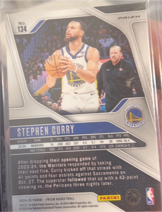 2024-25 Panini Prizm #134 Stephen Curry — front