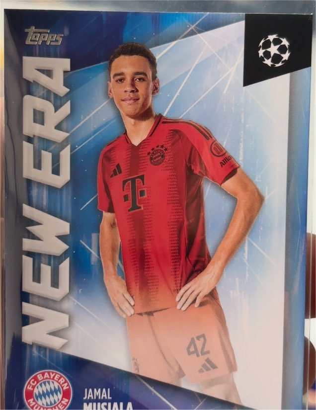 2024-25 Topps UEFA Club Competitions New Era #NE-11 Jamal Musiala FC Bayern Munchen — front
