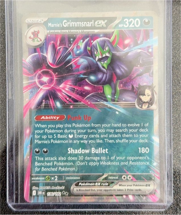 2023 Pokémon TCG Destined Rivals #136 Marnie's Grimmsnarl ex — front