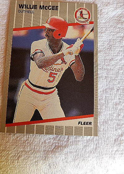 1989 Fleer #457 Willie McGee — front