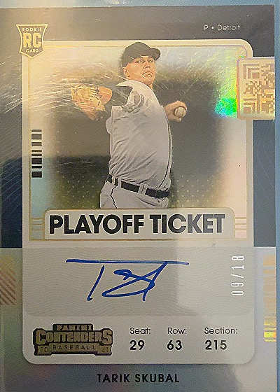 2021 Panini Contenders Playoff Ticket #130 Tarik Skubal — front