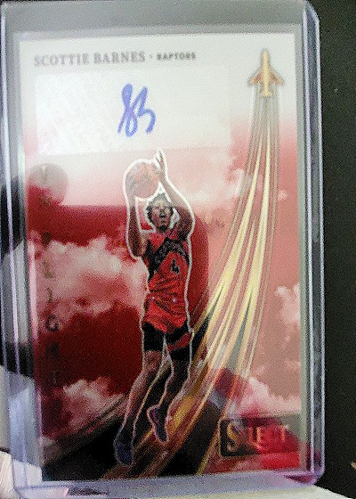 2021-22 Panini Select In Flight Signatures #IFS-BRN Scottie Barnes — front