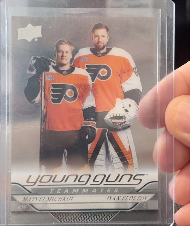 2024-25 Upper Deck Series 2 #496 Matvei Michkov/Ivan Fedotov Young Guns Teammates — front