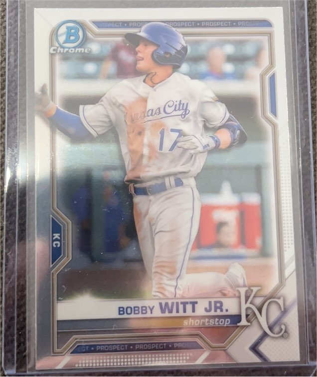 2021 Bowman Chrome #BCP-1 Bobby Witt Jr. — front