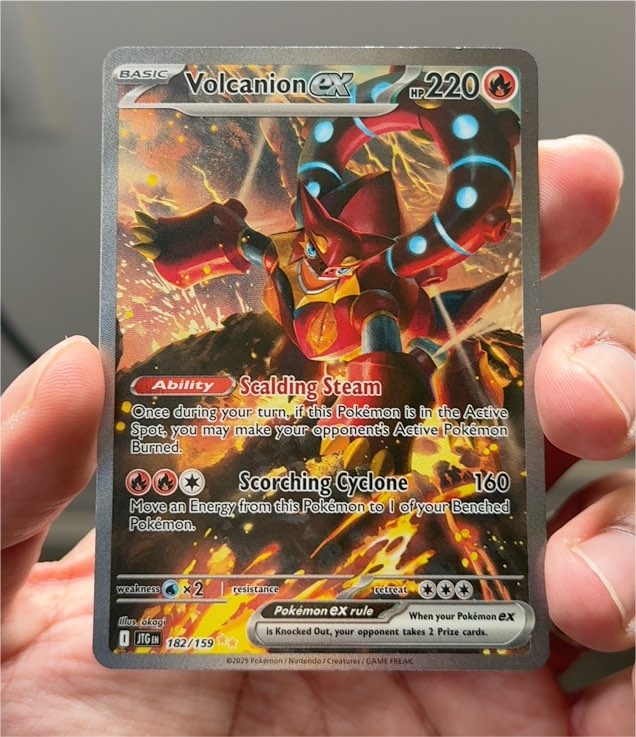 2025 Pokémon TCG Journey Together #182/159 Volcanion ex — front