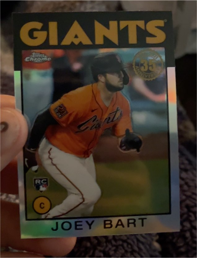 2021 Topps Chrome #86BC-15 Joey Bart 1986 Topps Baseball 35th Anniversary — front