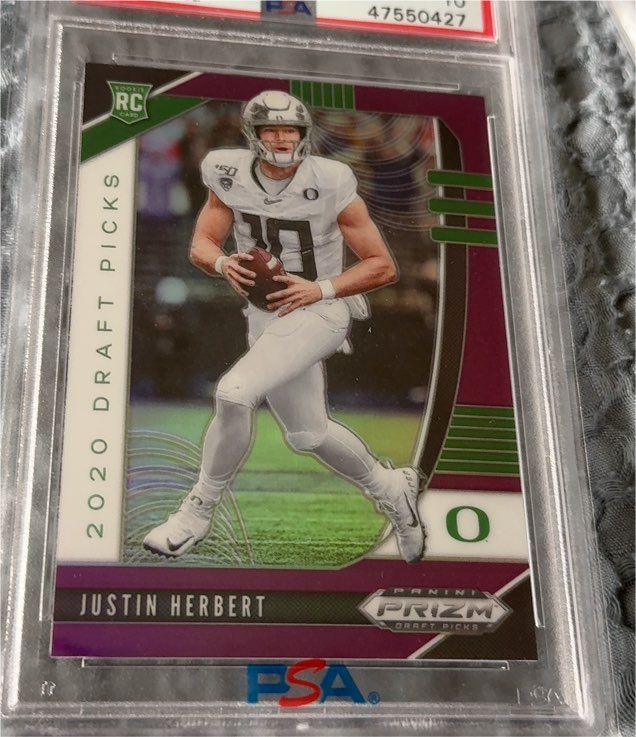 2020 Panini Prizm Draft Picks #102 Justin Herbert — front